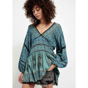 Free People Luna Scarf Print Tunic Style OB1140507 Size S
